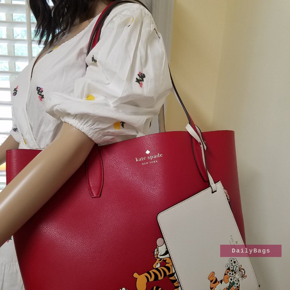 BEAUTIFUL PRESENT TIGGER REVERSIBLE TOTE DISNEY COLLECTION KATE SPADE NOVELTY - Picture 5 of 10